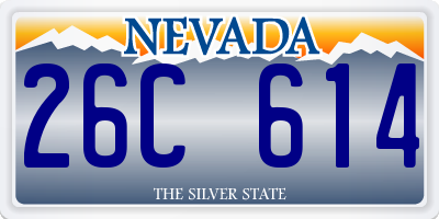NV license plate 26C614