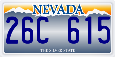 NV license plate 26C615