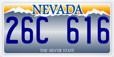 NV license plate 26C616