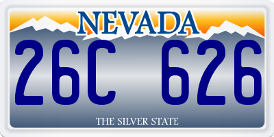 NV license plate 26C626