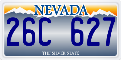 NV license plate 26C627