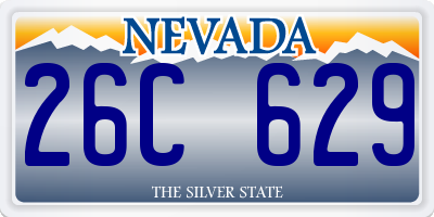 NV license plate 26C629