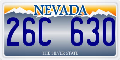 NV license plate 26C630