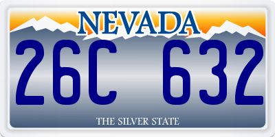 NV license plate 26C632