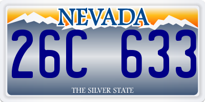 NV license plate 26C633