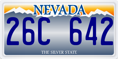 NV license plate 26C642