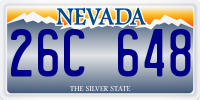 NV license plate 26C648