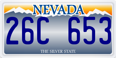 NV license plate 26C653