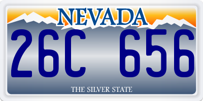 NV license plate 26C656