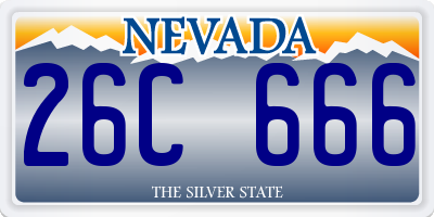 NV license plate 26C666