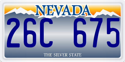 NV license plate 26C675