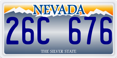 NV license plate 26C676