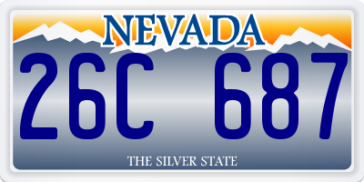 NV license plate 26C687