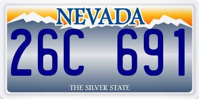 NV license plate 26C691