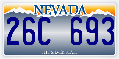 NV license plate 26C693