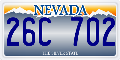 NV license plate 26C702