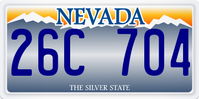 NV license plate 26C704