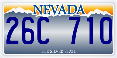 NV license plate 26C710