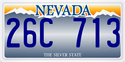 NV license plate 26C713