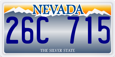 NV license plate 26C715
