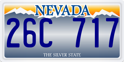 NV license plate 26C717