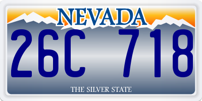 NV license plate 26C718