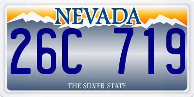 NV license plate 26C719