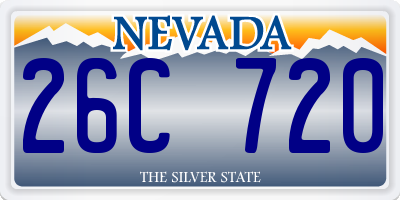 NV license plate 26C720