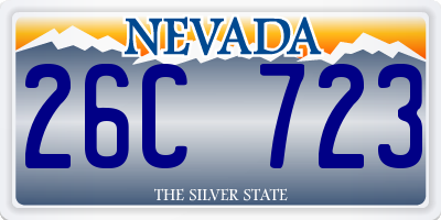 NV license plate 26C723