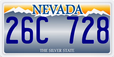 NV license plate 26C728