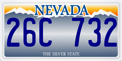 NV license plate 26C732