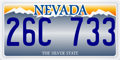 NV license plate 26C733