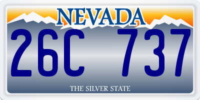 NV license plate 26C737