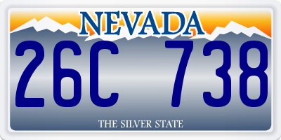 NV license plate 26C738