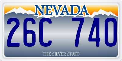 NV license plate 26C740