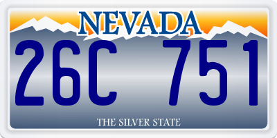 NV license plate 26C751