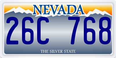 NV license plate 26C768