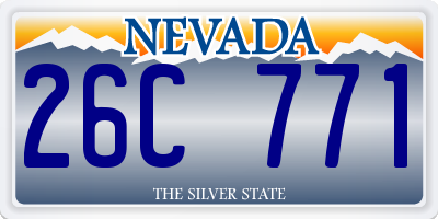NV license plate 26C771