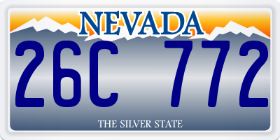 NV license plate 26C772