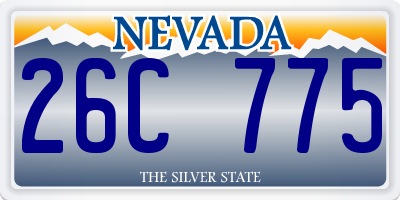 NV license plate 26C775