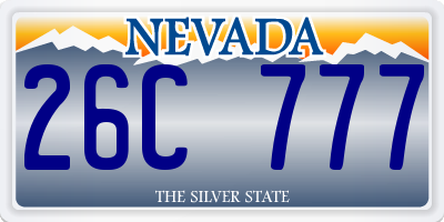 NV license plate 26C777