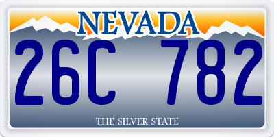 NV license plate 26C782