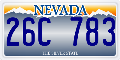 NV license plate 26C783