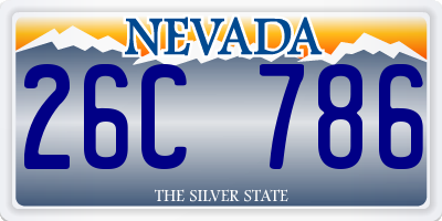 NV license plate 26C786