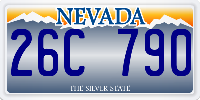 NV license plate 26C790