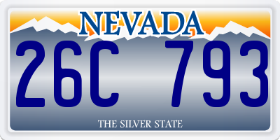 NV license plate 26C793