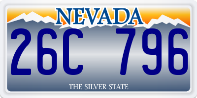 NV license plate 26C796