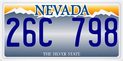 NV license plate 26C798