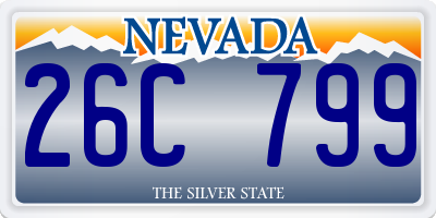 NV license plate 26C799