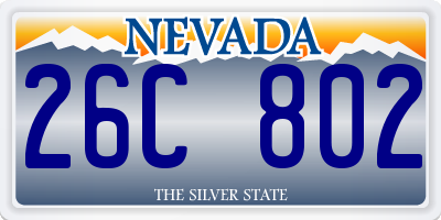 NV license plate 26C802